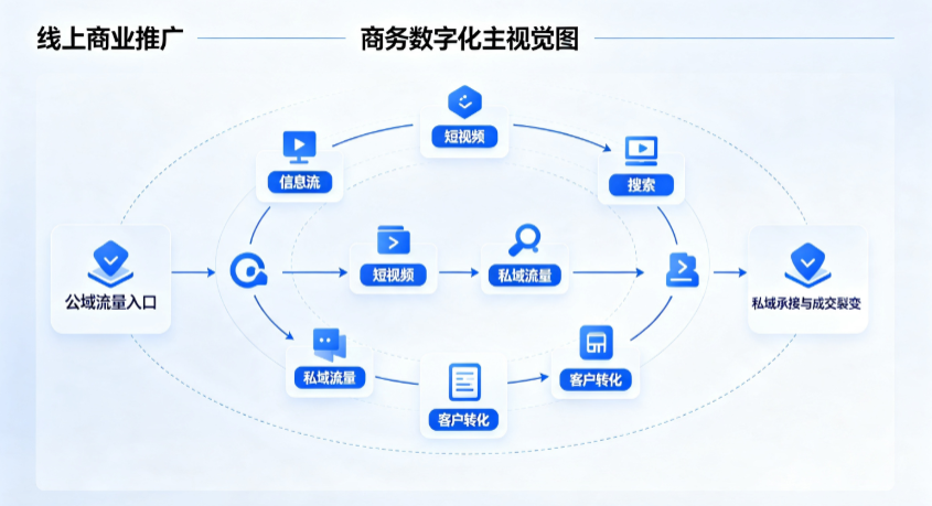 岳阳县线上商业推广怎么做？全域流量闭环搭建与低成本转化实战指南